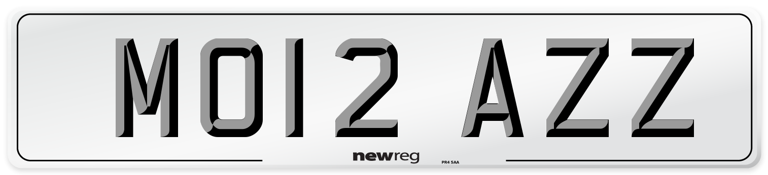 MO12 AZZ Number Plate from New Reg